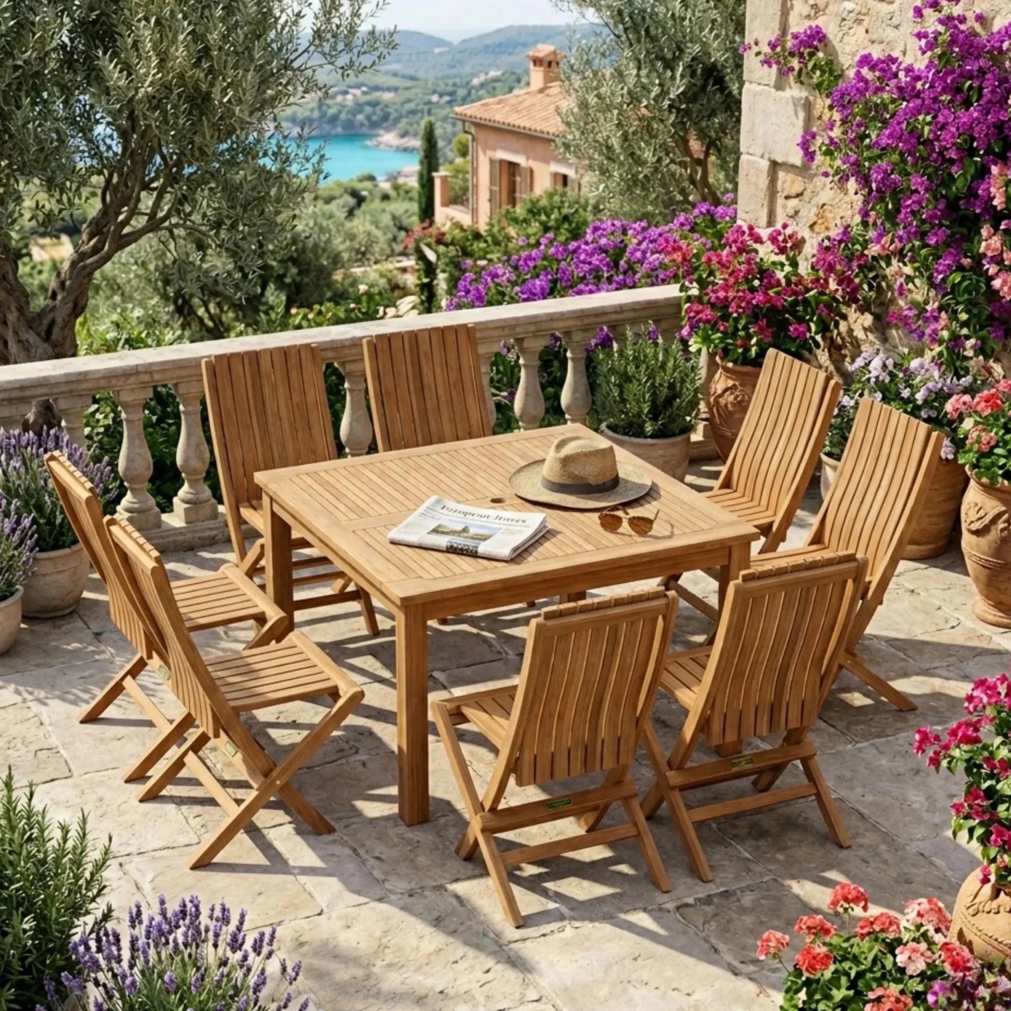 Windsor Comfort 7-pc Dining Table Set - Clinch River Fishing USA