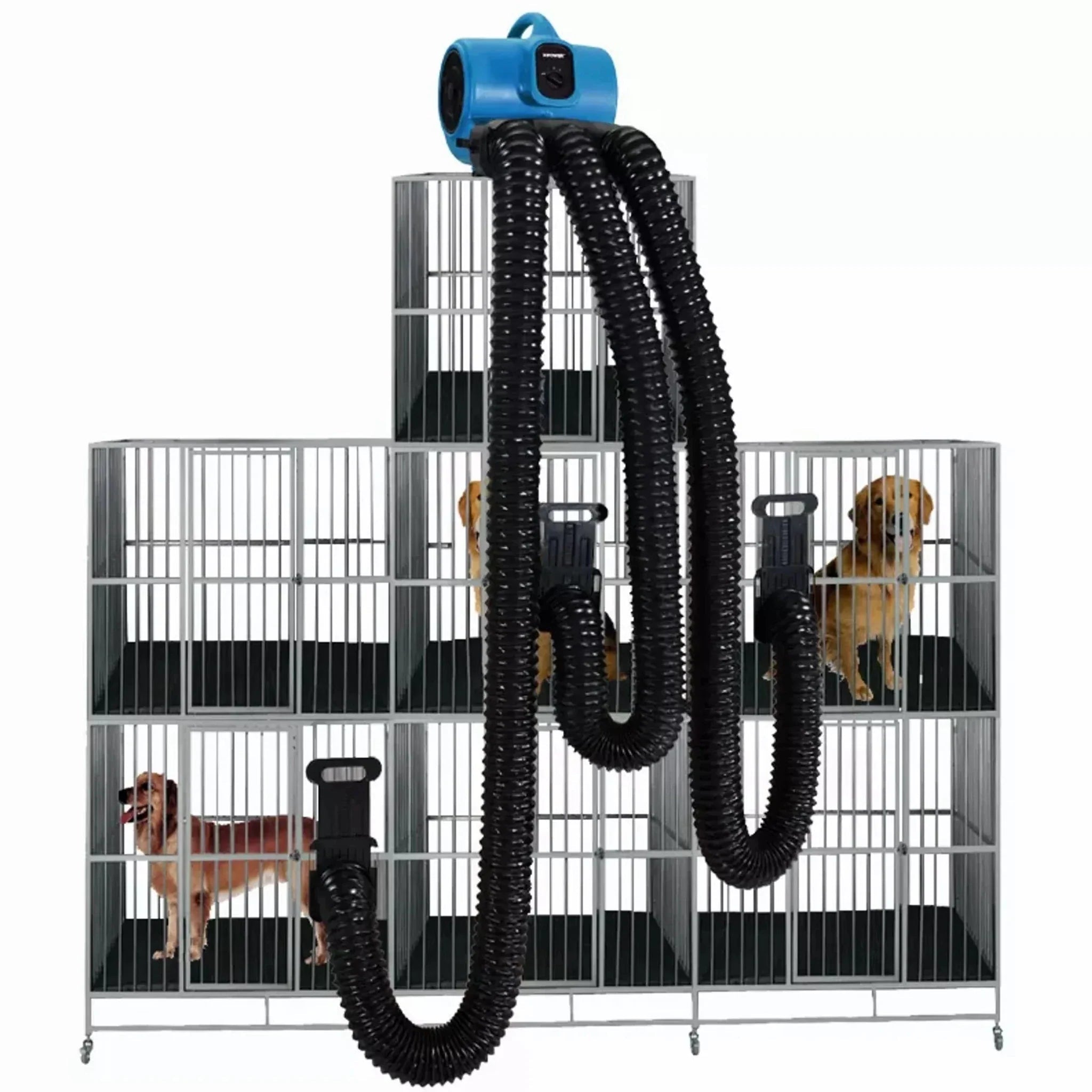 XPOWER X-430TF-MDK Professional 3 Speed Pet Grooming Dog Cage Dryer with Multi Drying Hose Kit, Timer & Filters - Clinch River Fishing USA