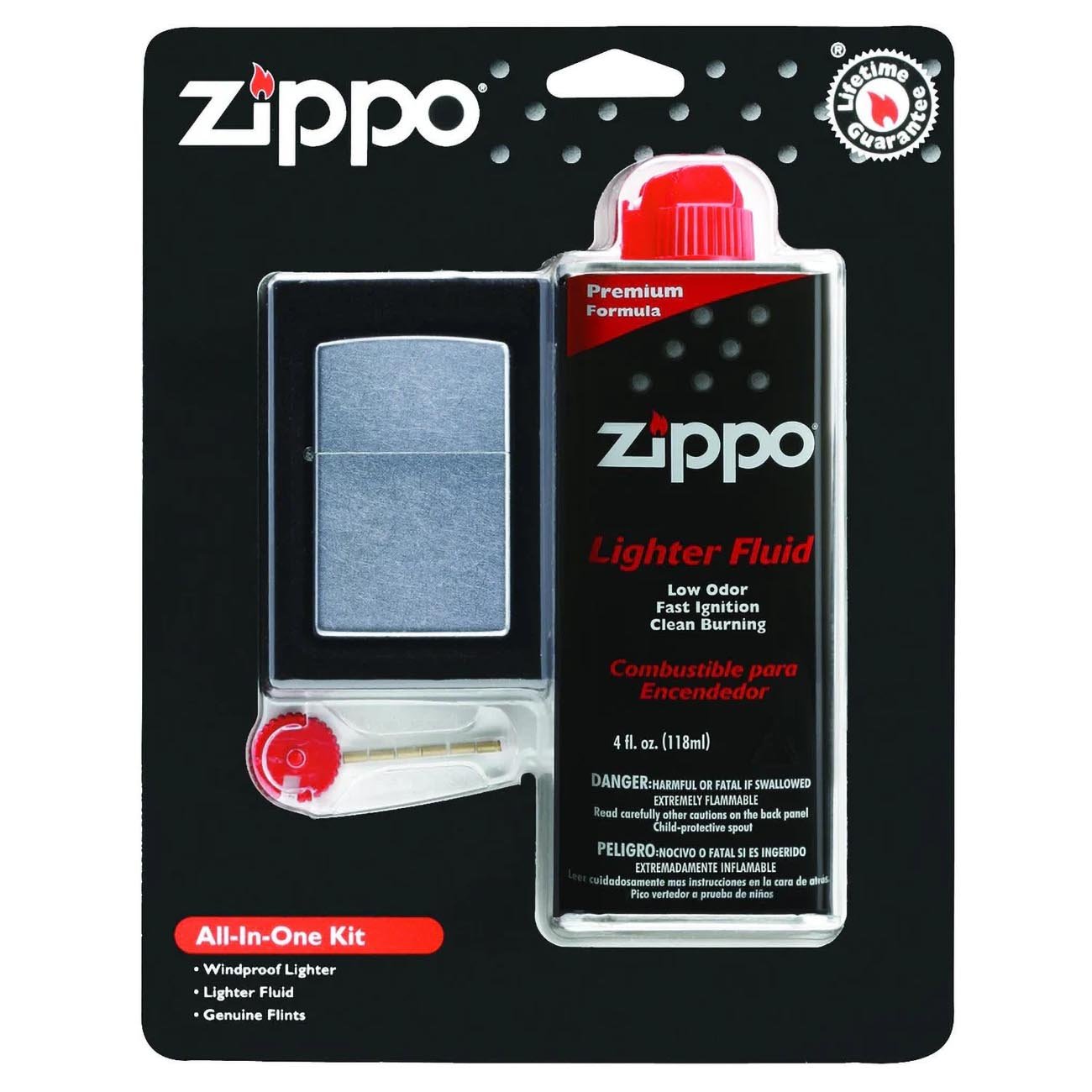 Zippo All - in - one Gift Set With Windproof Lighter (silver) - Clinch River Fishing USA