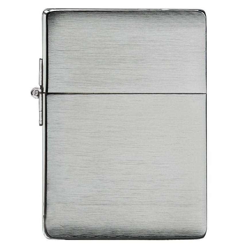 Zippo Windproof Lighter 1935 Replica W/o Slashes Brushed Chrome - Clinch River Fishing USA