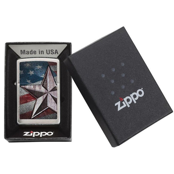 Zippo Windproof Lighter American Flag Retro Star Lighter - Clinch River Fishing USA