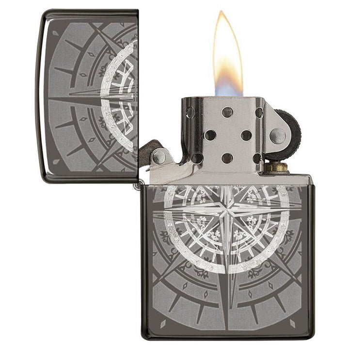 Zippo Windproof Lighter Black Ice® Compass - Clinch River Fishing USA