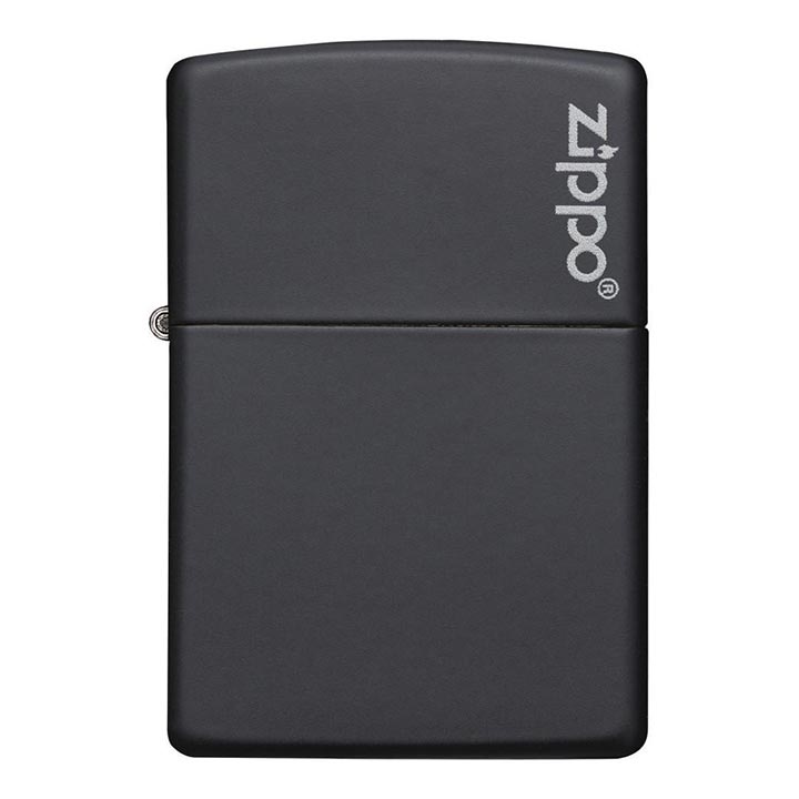 Zippo Windproof Lighter Black Matte w/Zippo Logo - Clinch River Fishing USA