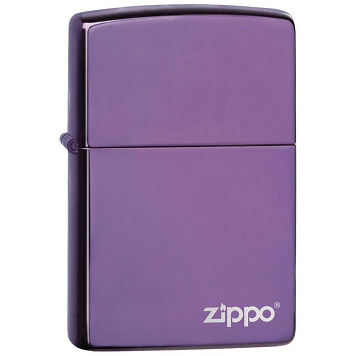 Zippo Windproof Lighter Classic High Polish Purple Zippo Logo - Clinch River Fishing USA
