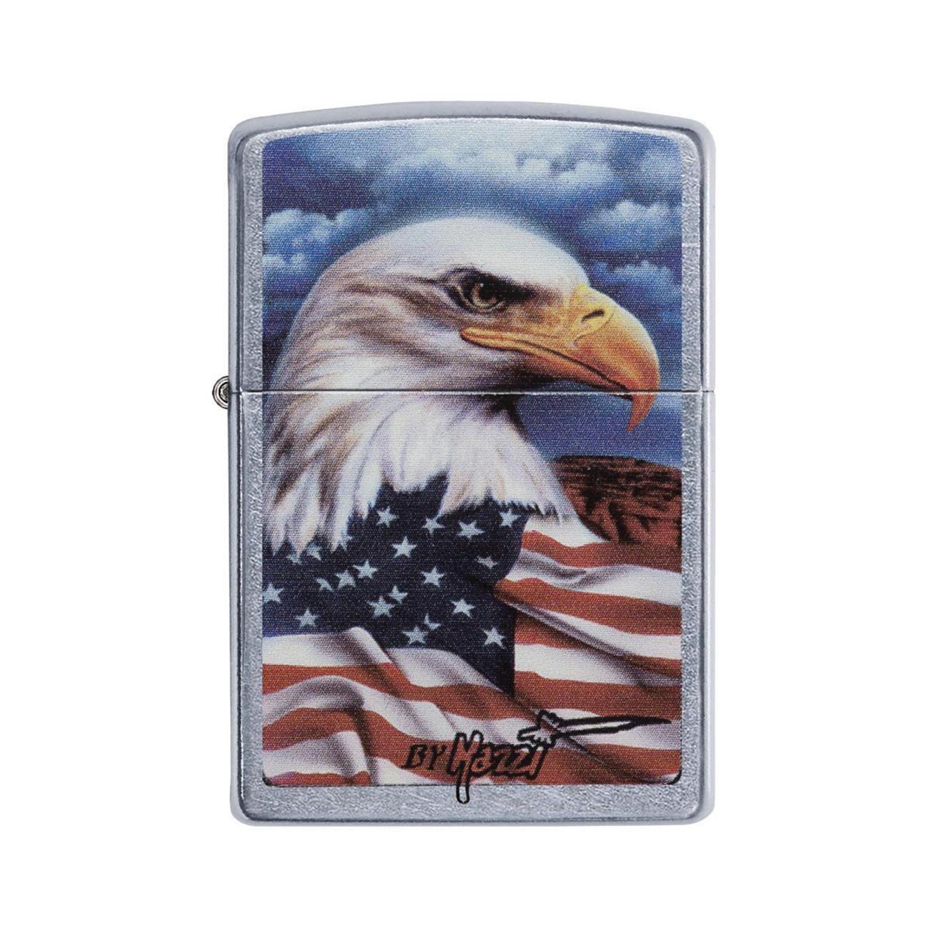 Zippo Windproof Lighter Mazzi - Freedom Watch Street Chrome - Clinch River Fishing USA