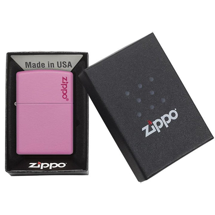 Zippo Windproof Lighter Pink Matte With Zippo Logo - Clinch River Fishing USA