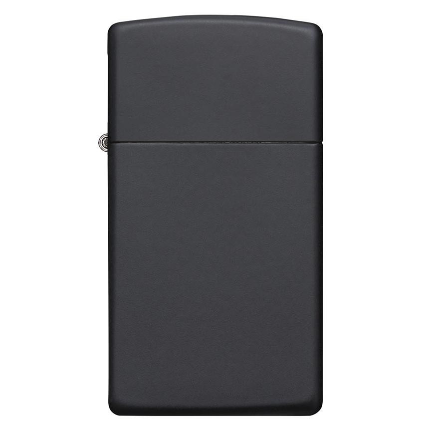 Zippo Windproof Lighter Slim Black Matte - Clinch River Fishing USA