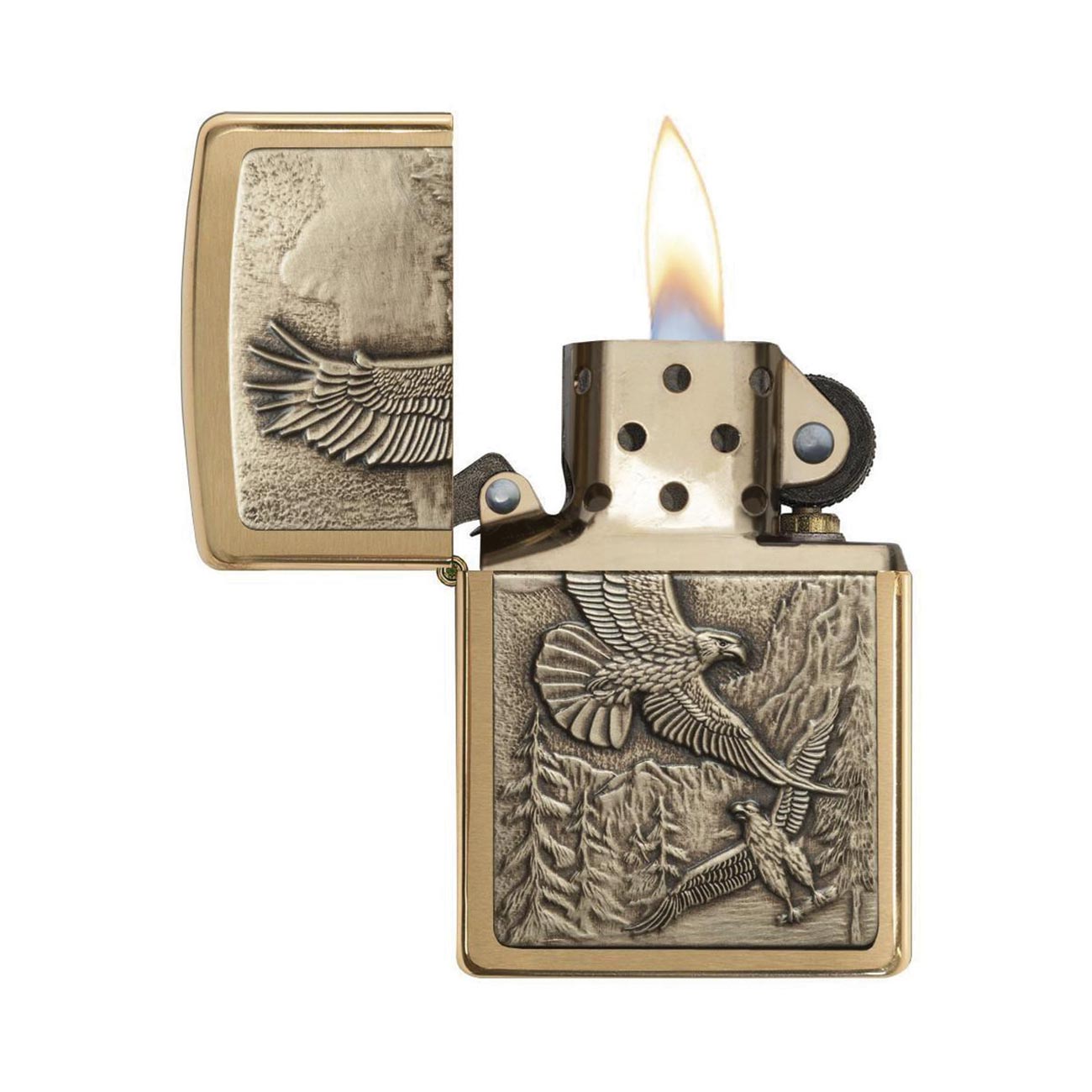 Zippo Windproof Lighter Soaring Eagles Emblem - Clinch River Fishing USA