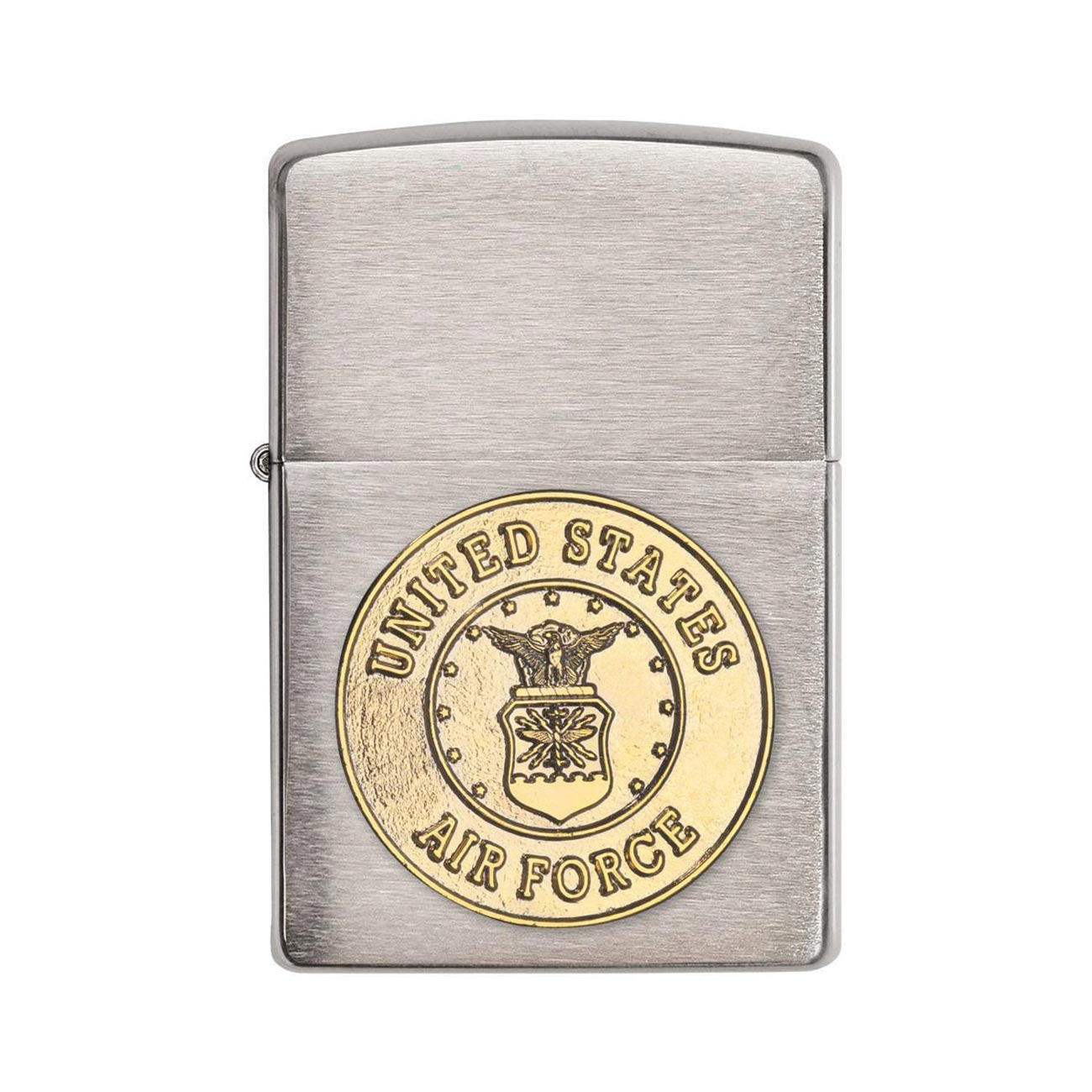 Zippo Windproof Lighter U.s. Air Force Crest Emblem Brushed Chrome - Clinch River Fishing USA