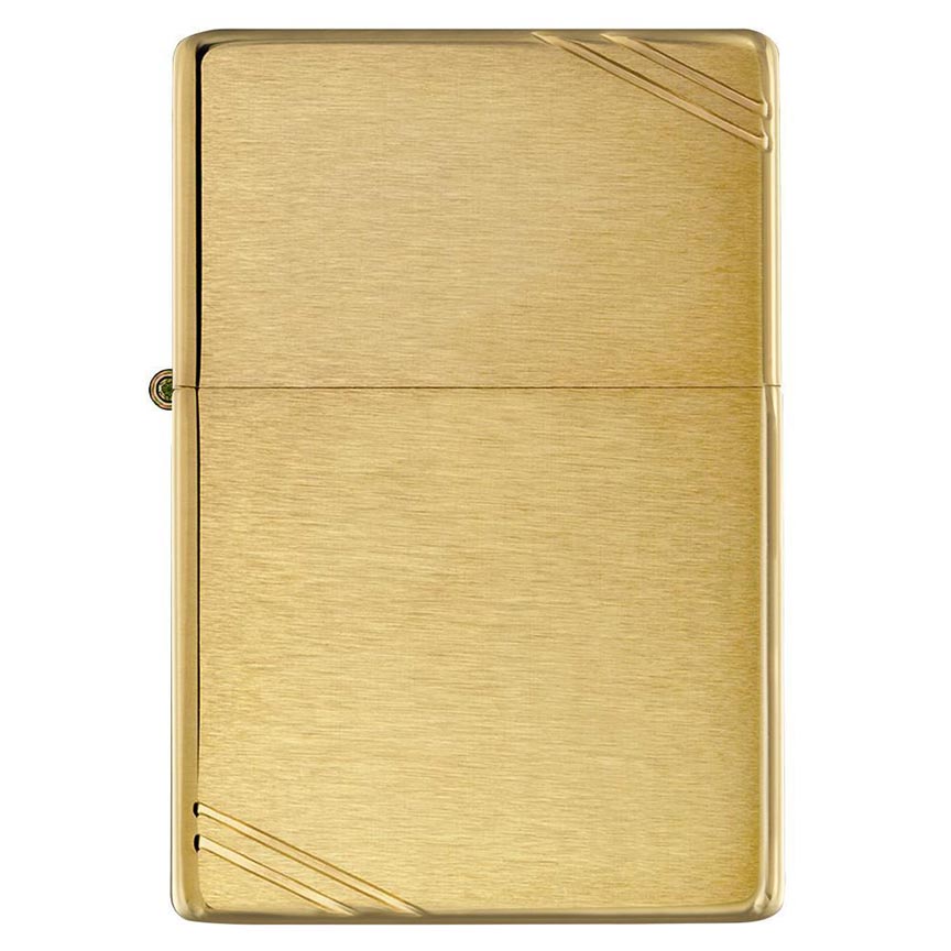 Zippo Windproof Lighter Vintage Brushed Brass W/slashes - Clinch River Fishing USA