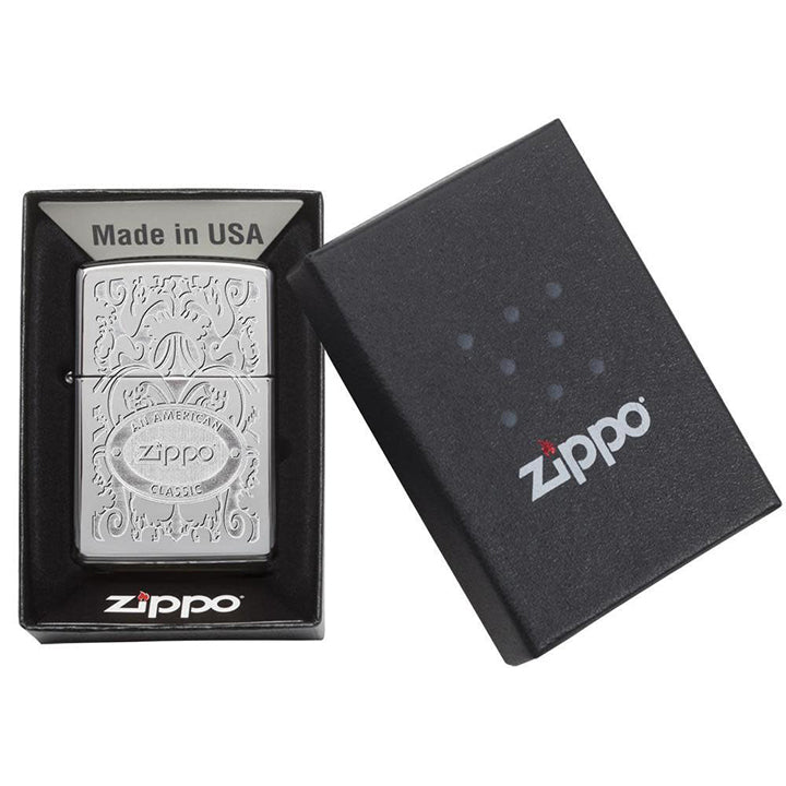 Zippo Windproof Lighter Zippo Crown Stamp High Polish Chrome Finish - Clinch River Fishing USA