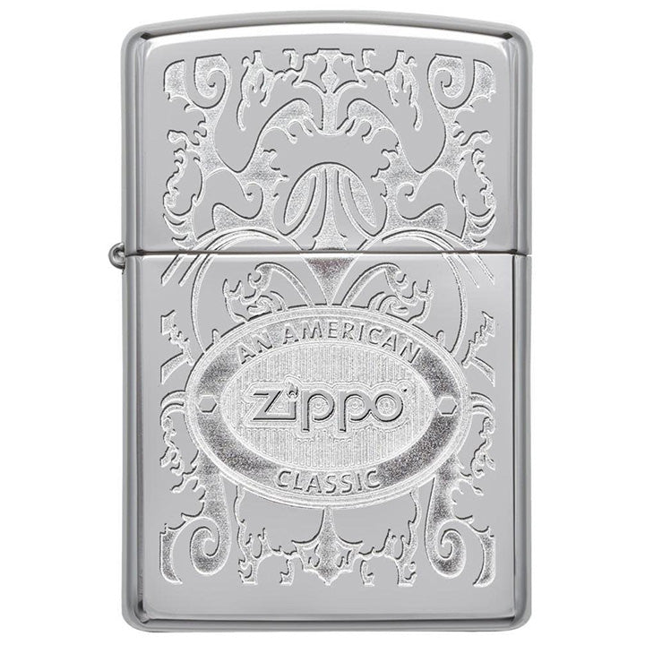 Zippo Windproof Lighter Zippo Crown Stamp High Polish Chrome Finish - Clinch River Fishing USA