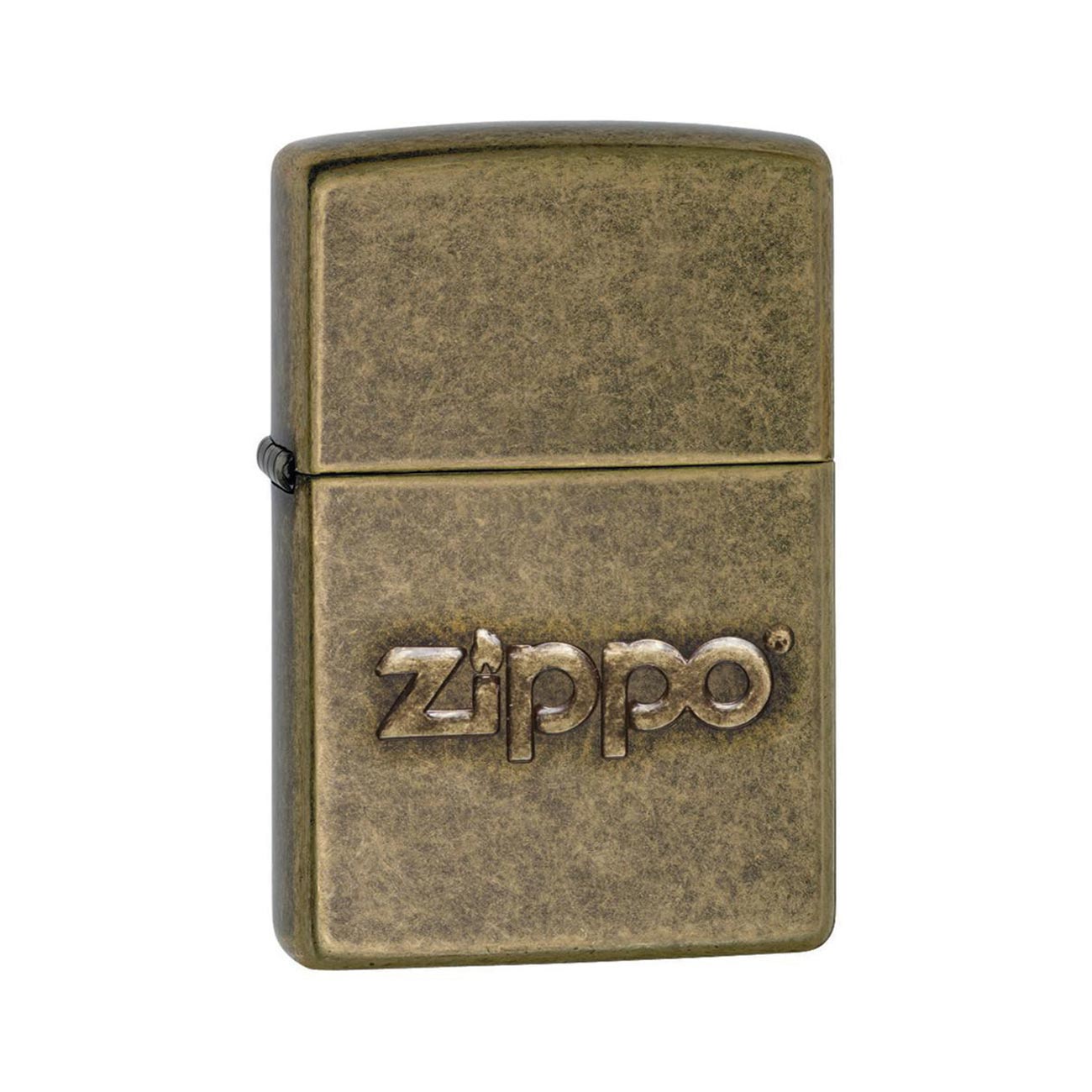 Zippo Windproof Lighter Zippo Logo Antique Stamp Antique Brass Finish - Clinch River Fishing USA