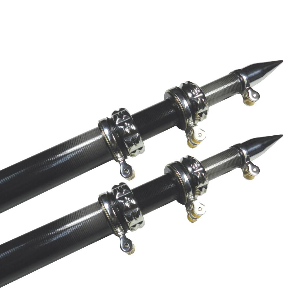 Review of TACO 20' Carbon Fiber Outrigger Poles - Pair - Black - Clinch River Fishing USA
