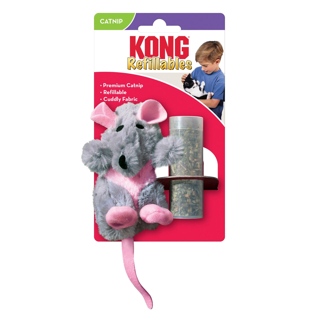 KONG Feather Rat with Catnip Refillable Cat Toy