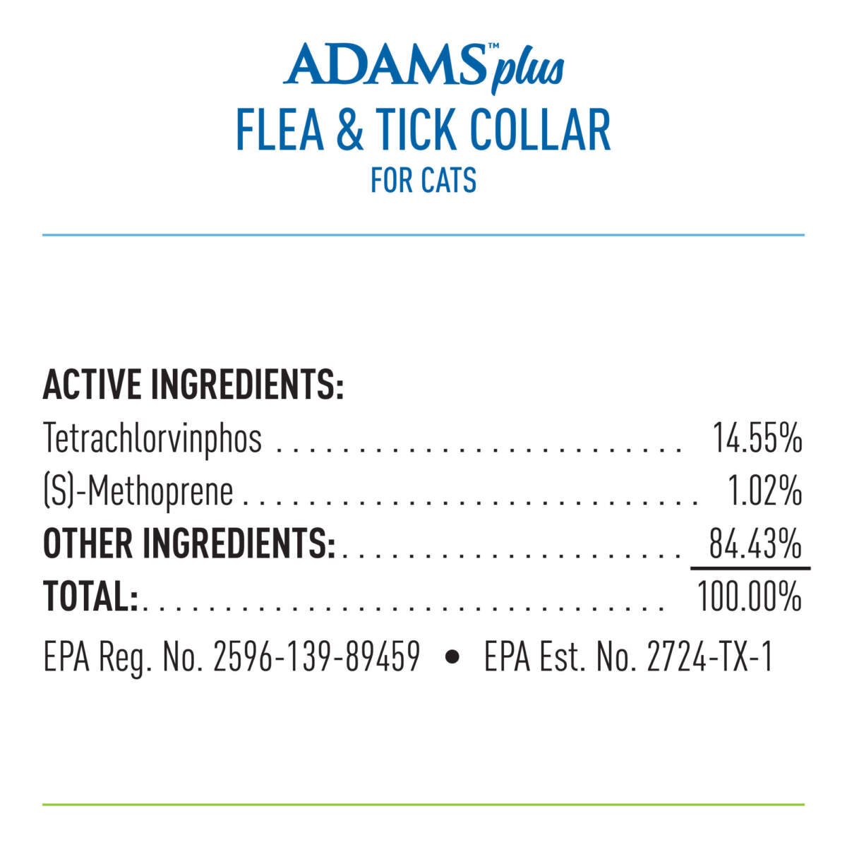 Adams Plus Flea & Tick Collar for Cats & Kittens