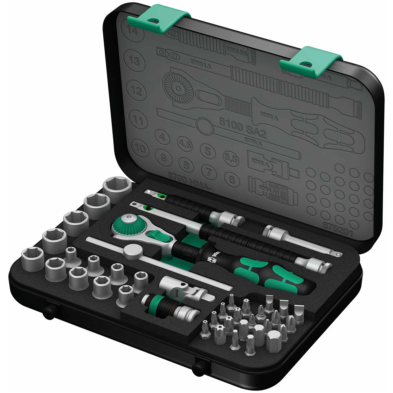 Wera Metric 1/4" Drive Speed Ratchet Socket & Bit Set (42-Piece)
