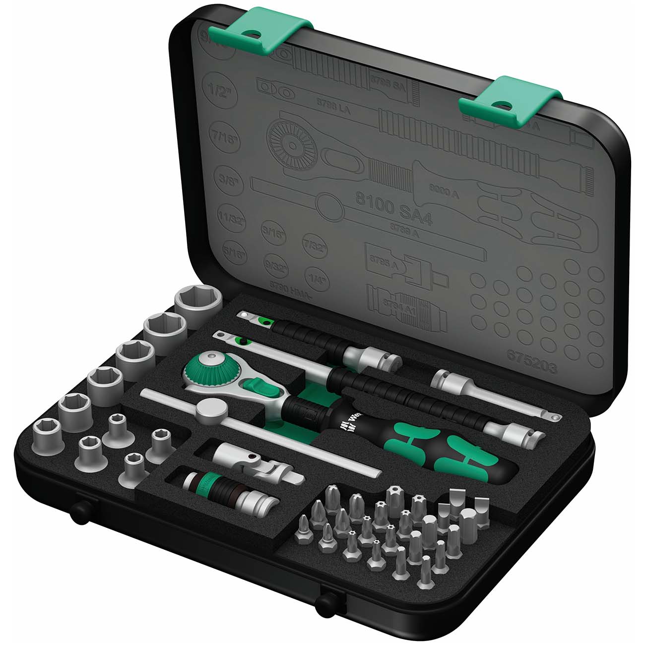 Wera SAE 1/4" Drive Speed Ratchet Socket & Bit Set (41-Piece)