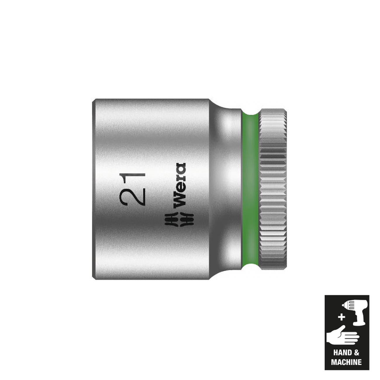 Wera 3/8GÇ¦ Drive Metric Socket - 21mm