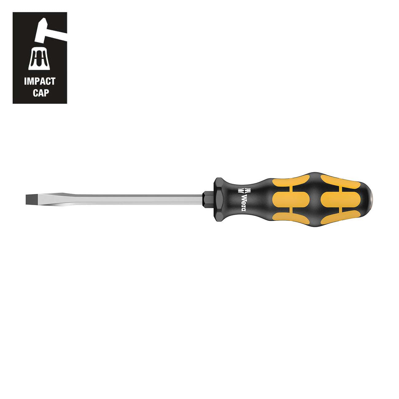 Wera Chiseldriver Screwdriver: Slotted 10 x 175mm (with Impact Cap)