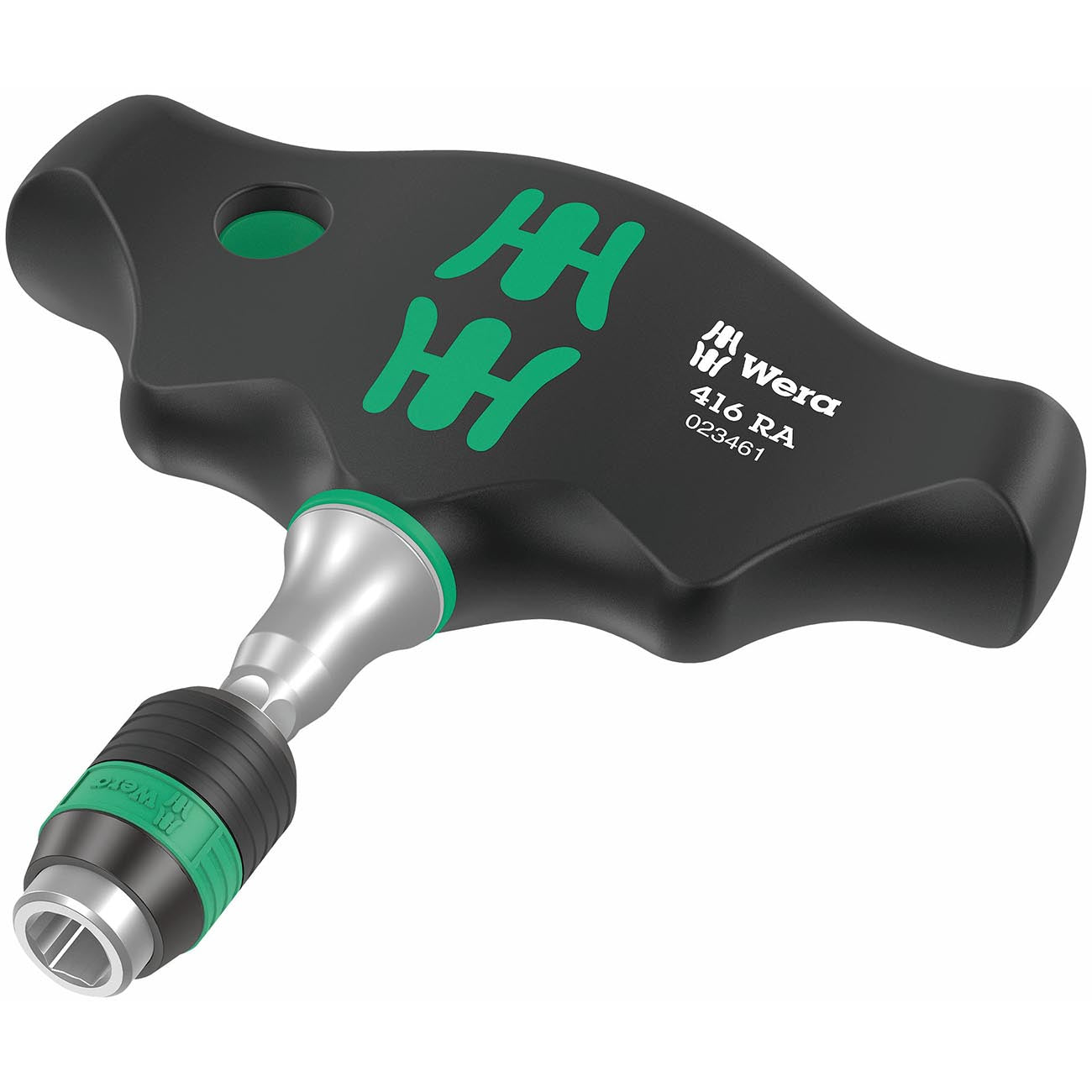 Wera Ratcheting T-handle Bitholding Screwdriver with Rapidaptor Quick-Release Chuck