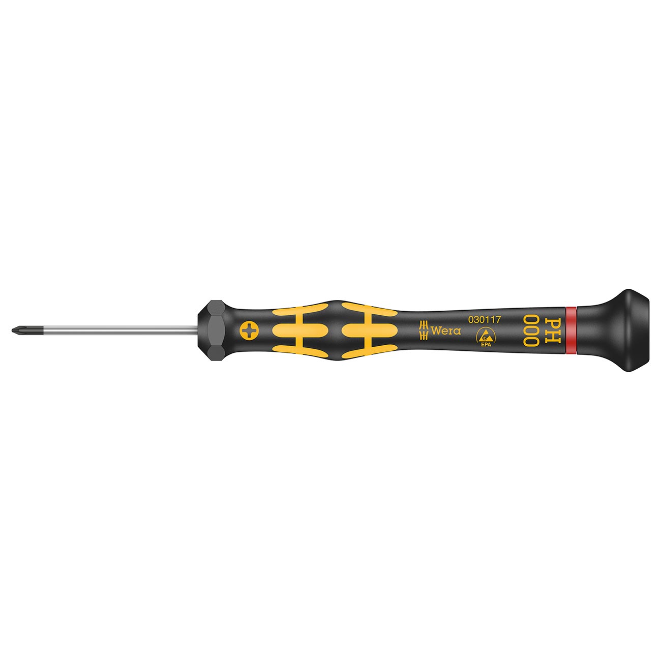 Wera ESD-Safe Micro Screwdriver: Phillips PH #000 x 40mm (Optimized for Asian PH Screws)