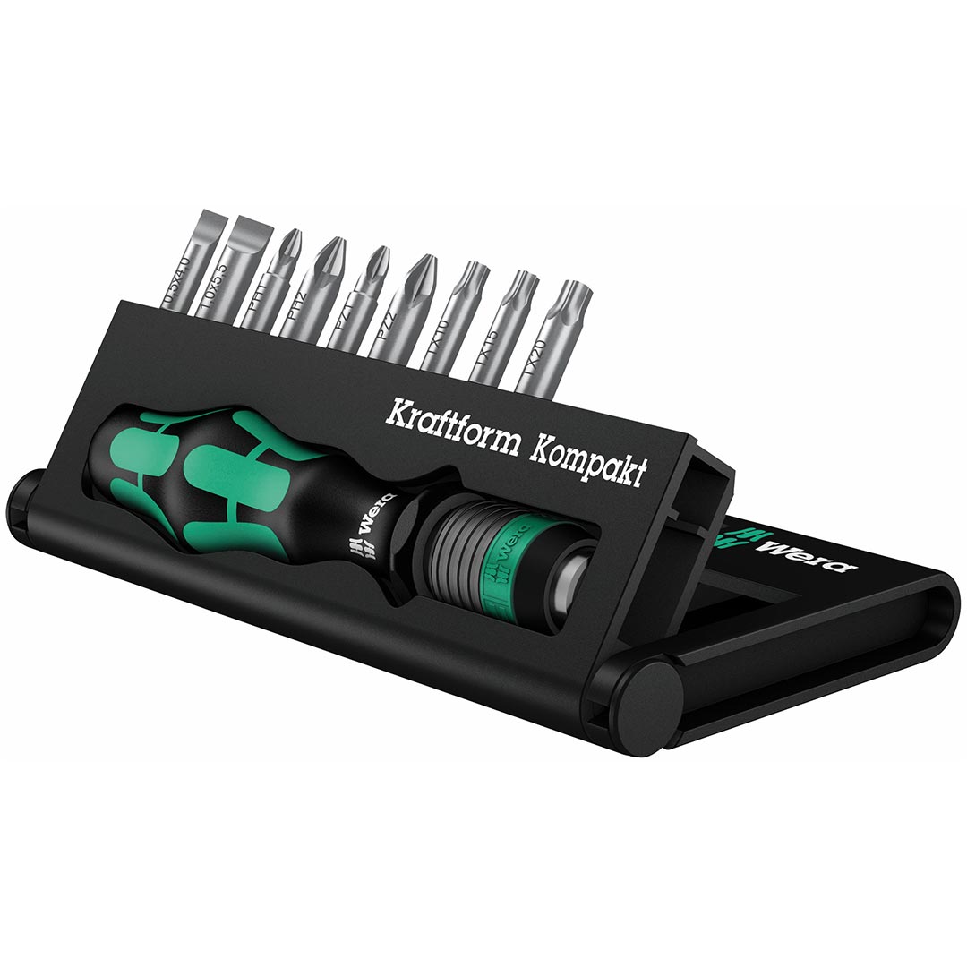 Wera Screwdriver 1/4GÇ¦ Bit Set and Carrying Case (10 Piece)