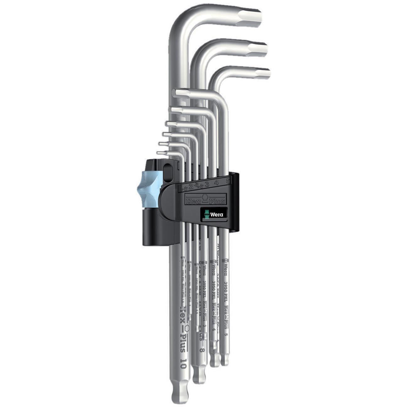 Wera Metric Hex-Plus Stainless Steel L-Key Wrench Set (9-Piece)