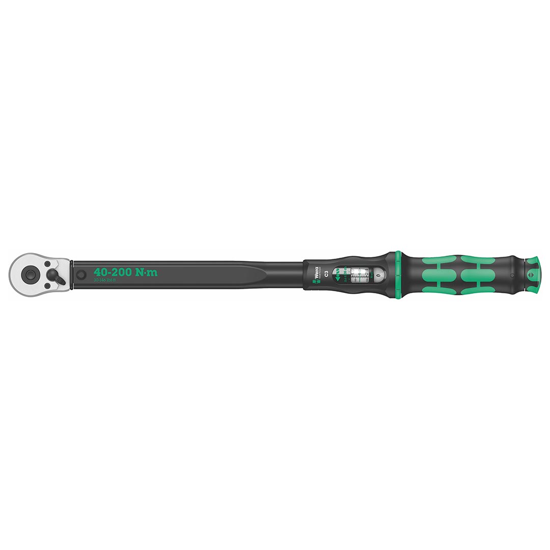 Wera Adjustable Click-Torque Ratchet 1/2GÇ¦ Square Drive: 40 - 200 N-m (NM Scale)