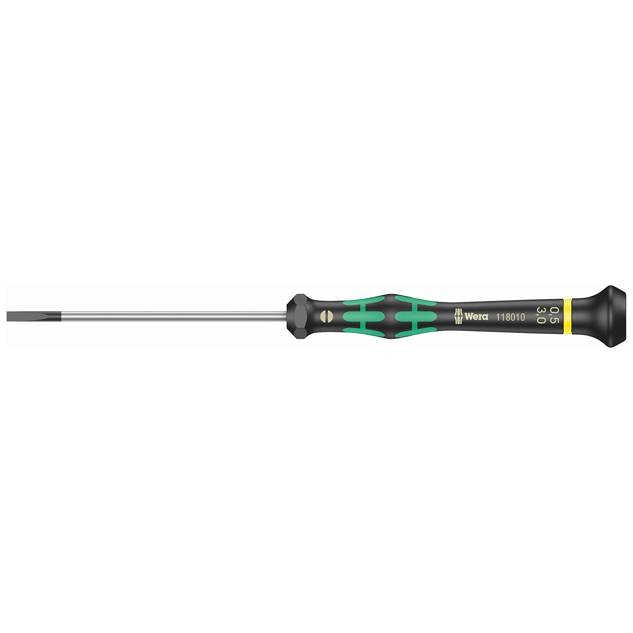 Wera Micro Precision Screwdriver: Slotted 0.5 x 3.0 x 80mm