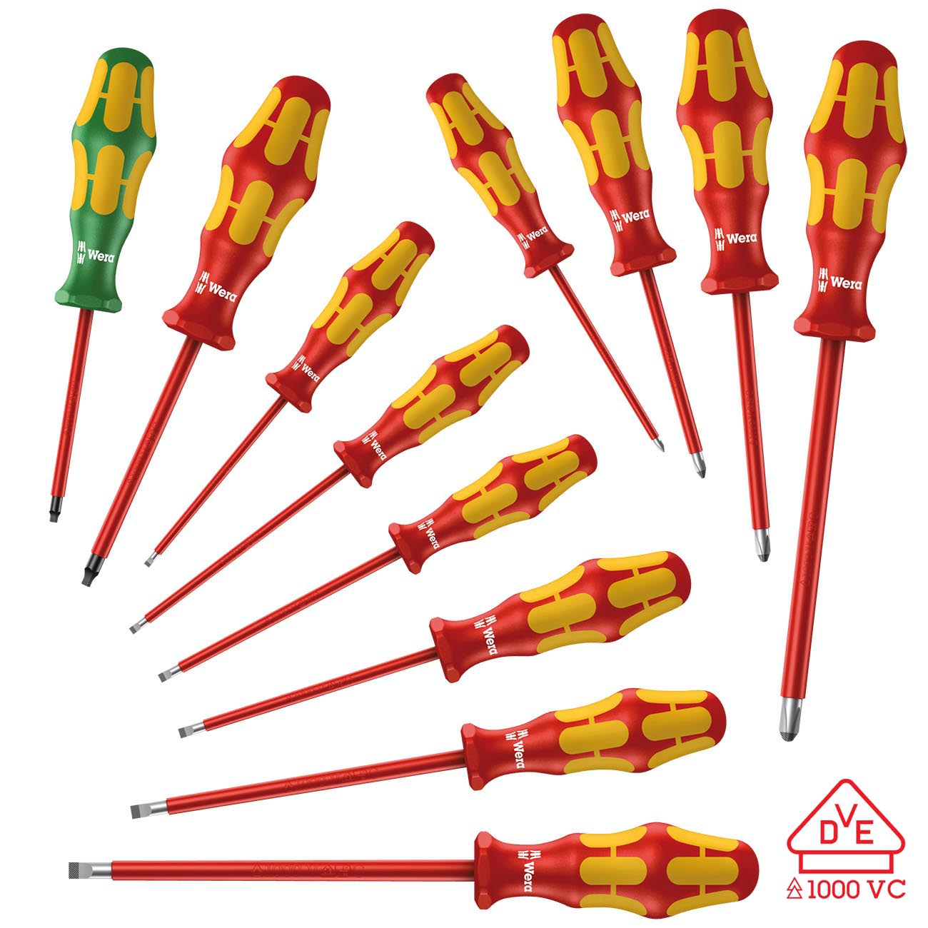 Wera VDE Insulated Screwdriver Set (12-Piece Set)