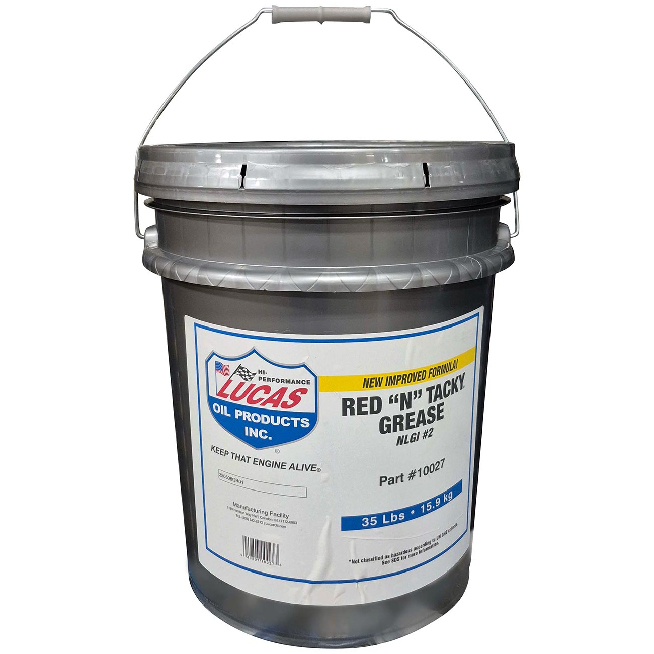 Lucas Oil Red N Tacky Grease GÇô 35 Pound Pail