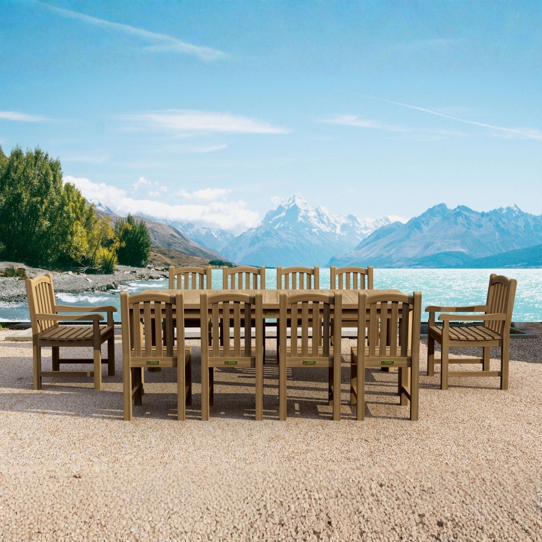 11-PC CHELSEA RECTANGULAR DINING TABLE SET - Clinch River Fishing USA