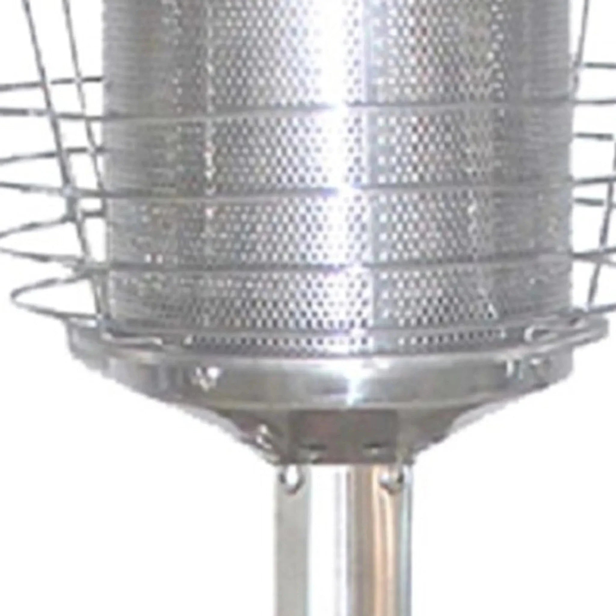 11000 BTU Silver Steel Propane Cylindrical Pole Tabletop Patio Heater - Clinch River Fishing USA