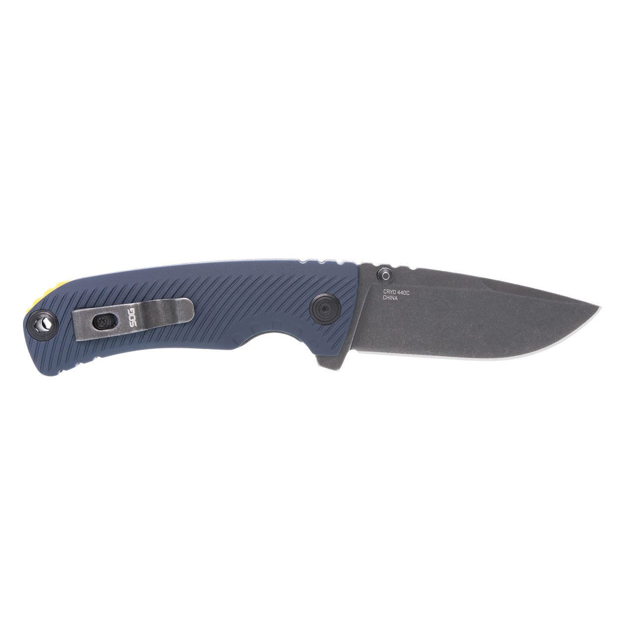 SOG Tellus ATK 3.5" Folding Pocket Knife (Squid Ink + Yellow)
