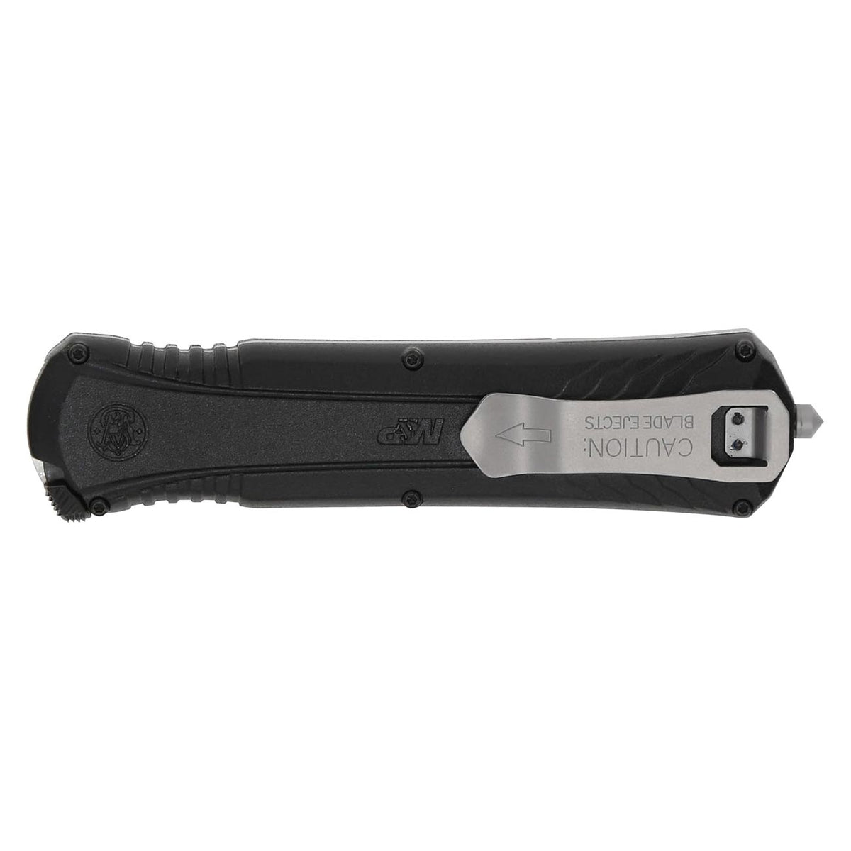 M&P Spear Point 3.5ΓÇ│ OTF Spring Assisted Open Knife (Black/Gray)