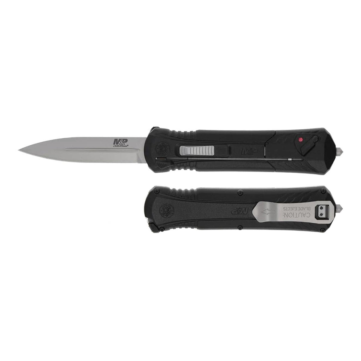 M&P Spear Point 3.5ΓÇ│ OTF Spring Assisted Open Knife (Black/Gray)