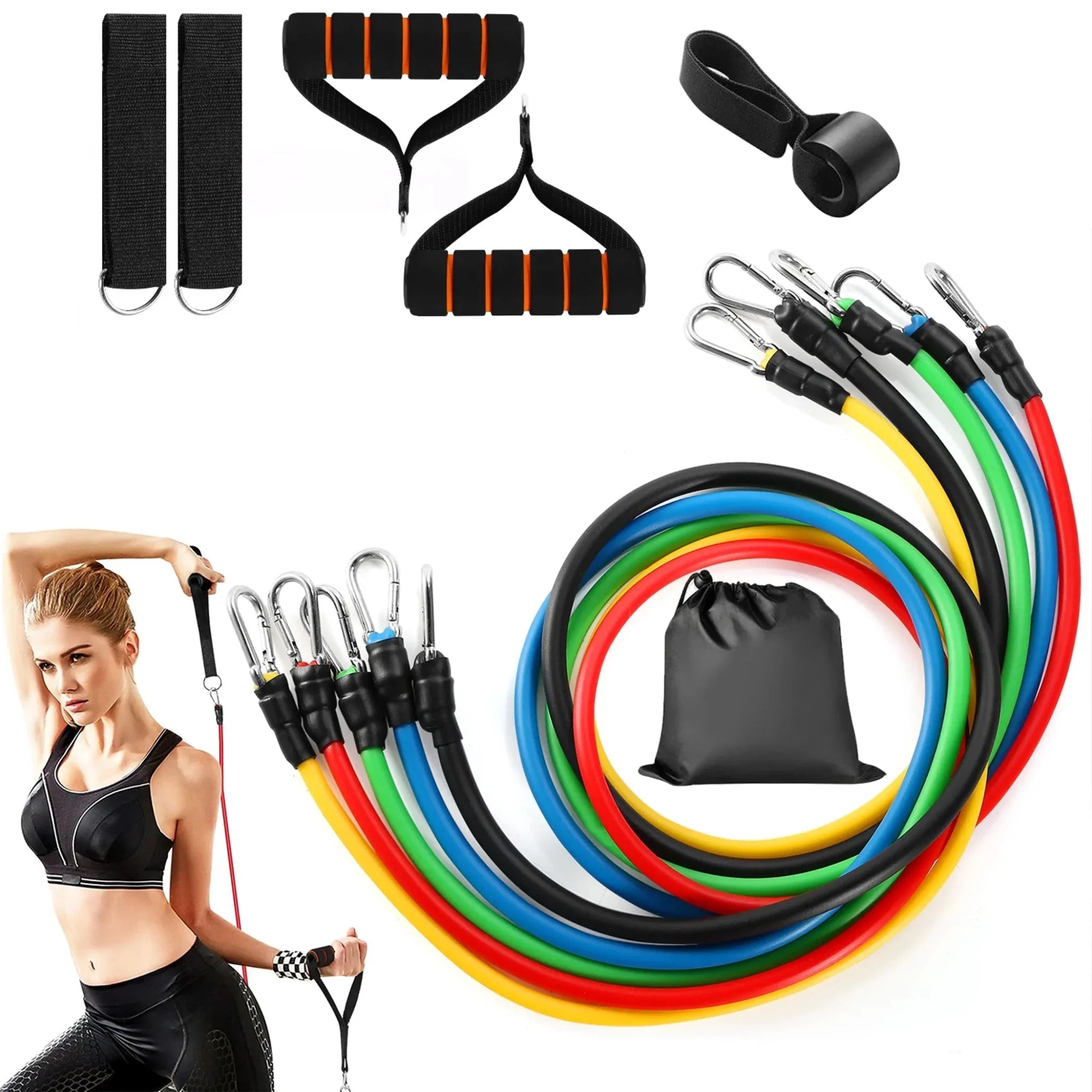 11Pcs Resistance Bands Set - Clinch River Fishing USA