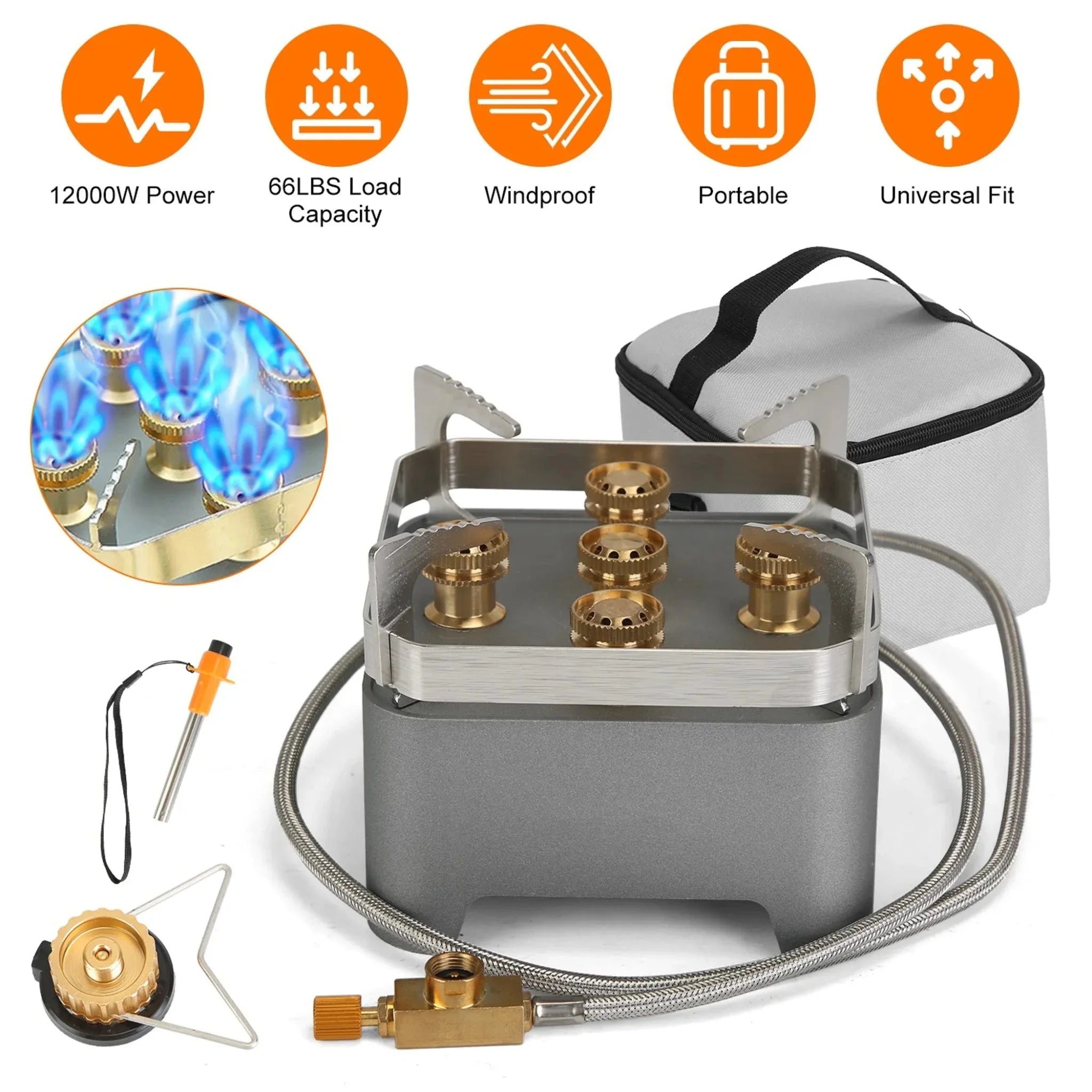12000W Portable Camping Stove - Clinch River Fishing USA