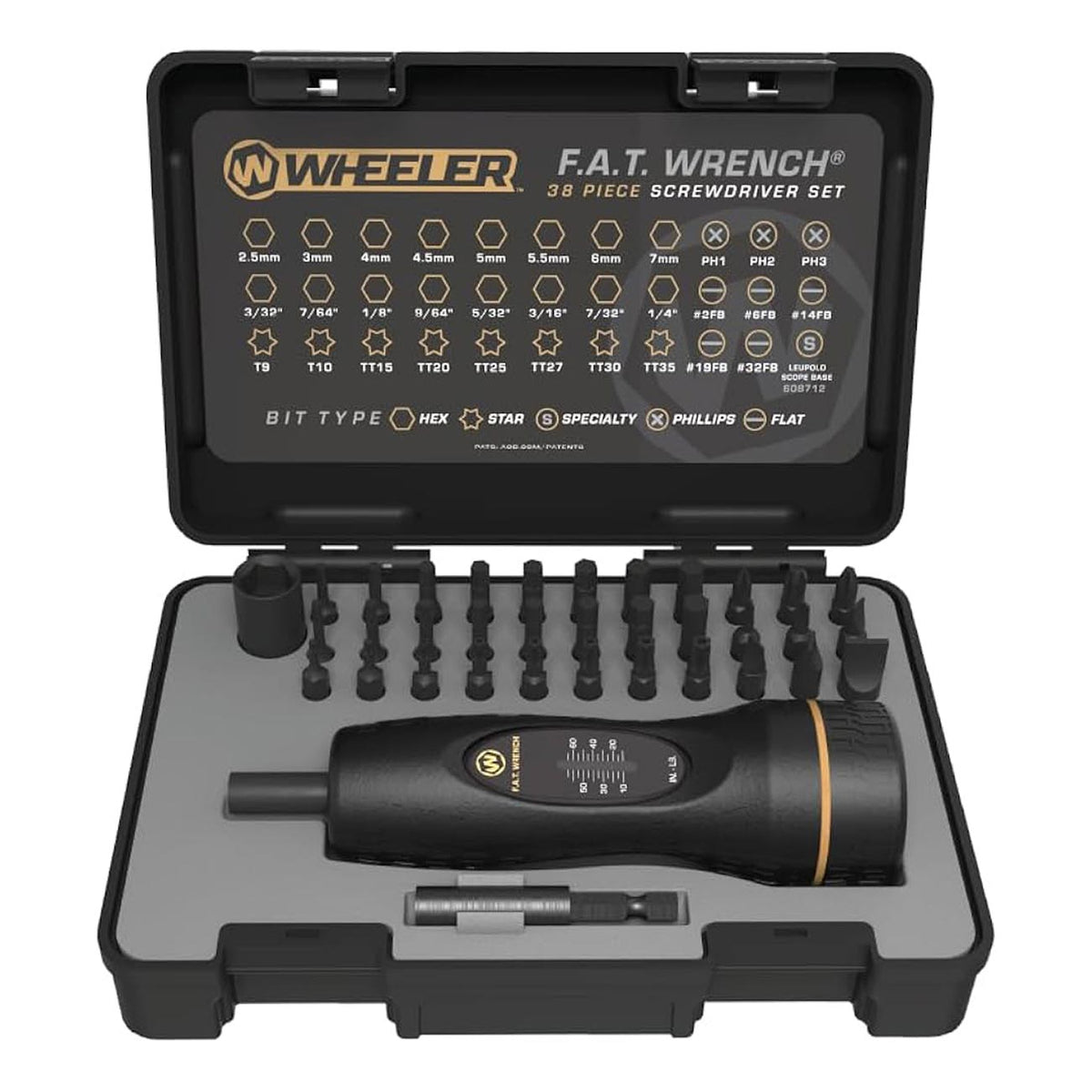Wheeler FAT Wrench Screwdriver Set with Adjustable Torque (38 Piece)