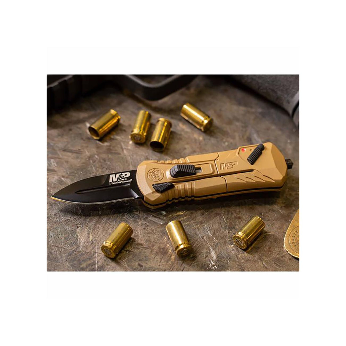 M&P Spear Point 2ΓÇ│ OTF Spring Assisted Open Knife (FDE)