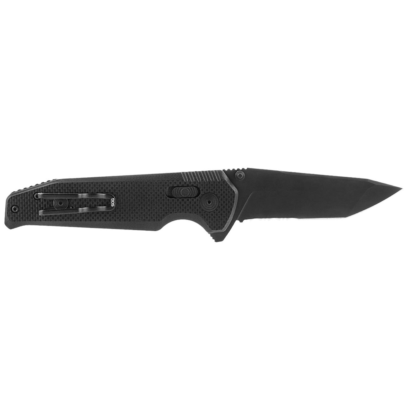 SOG Vision XR Partially Serrated 3.36" Folding Pocket Knife (Black)