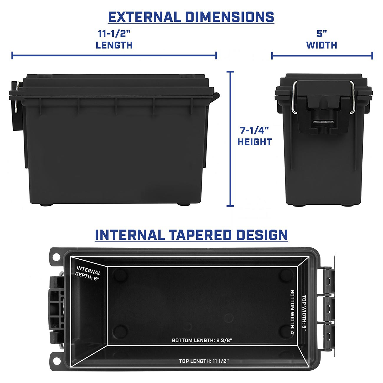 Sheffield Field Box- Black (Made In U.S.A.)