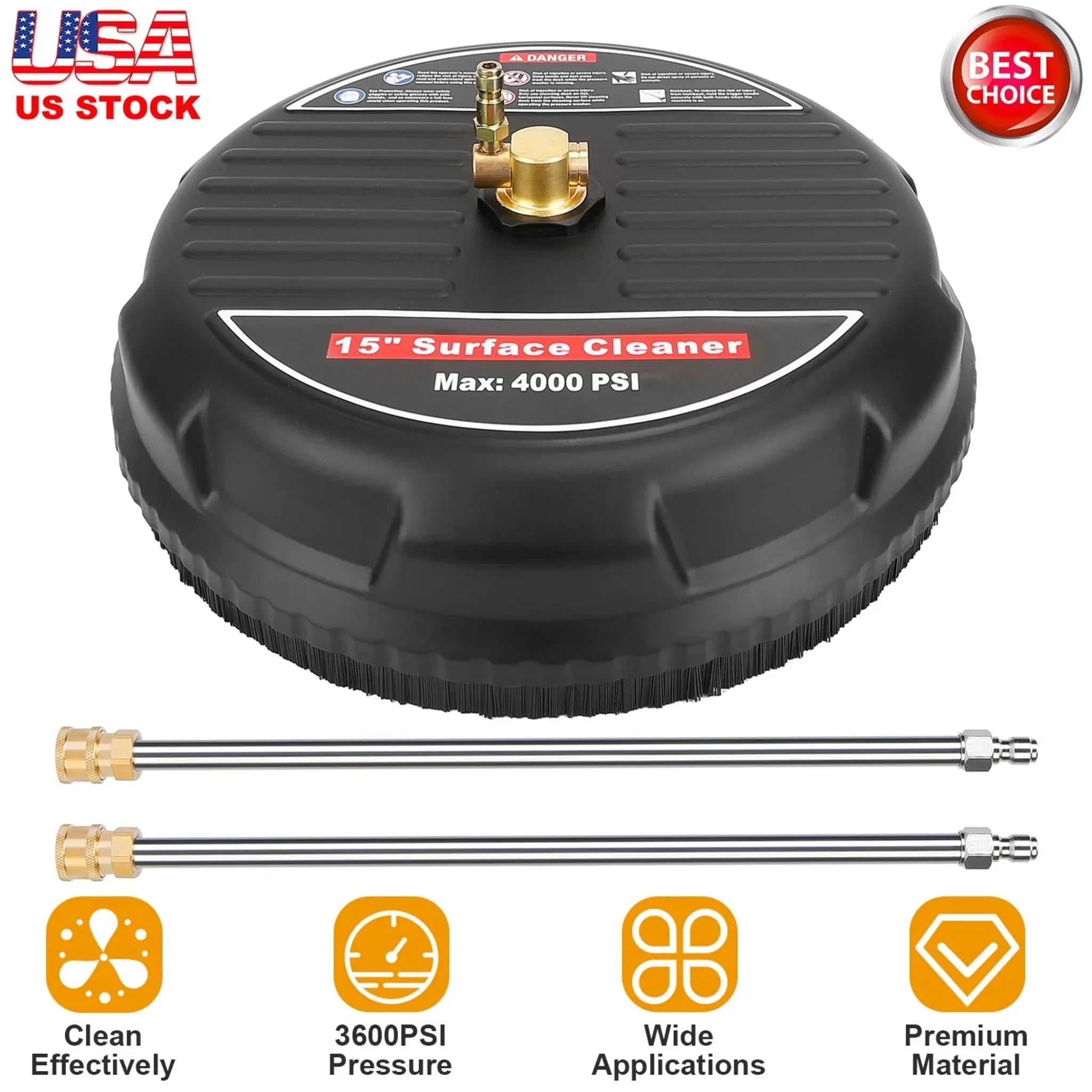 15-Inch Pressure Washer Surface Cleaner – Fast, Even, Professional Results - Clinch River Fishing USA