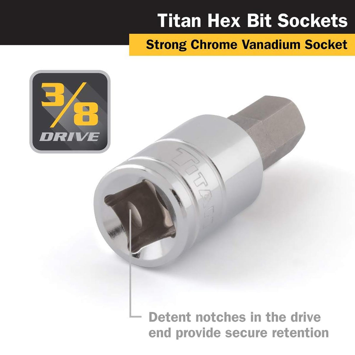 Titan 3/8" Drive 8mm Hex Bit Socket