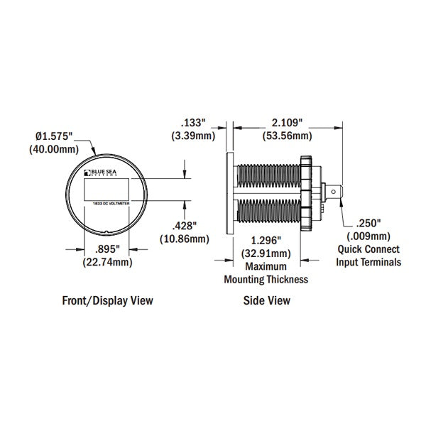 Blue Seas Mini Dc Voltmeter