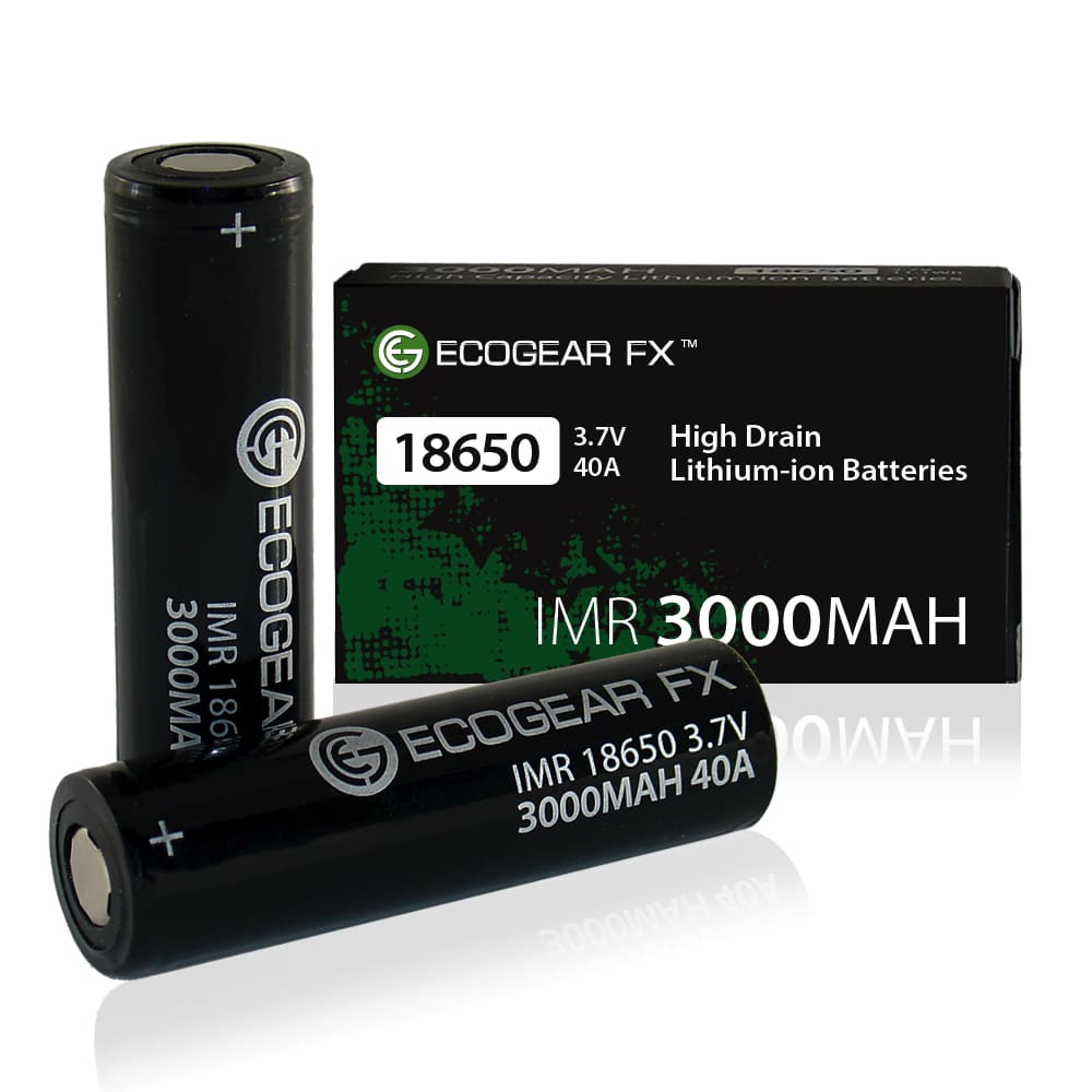 18650 IMR 3000mAh High Drain Flat Top Lithium - ion Batteries (2 - Pieces) - Clinch River Fishing USA