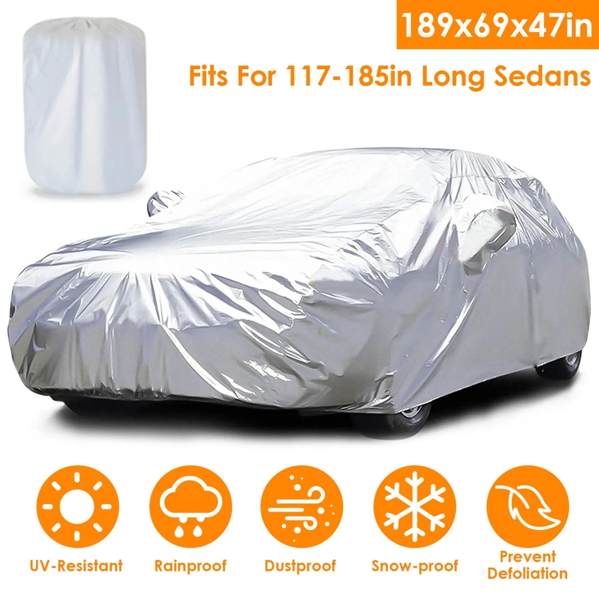 189x69x47in Full Car Cover - Clinch River Fishing USA