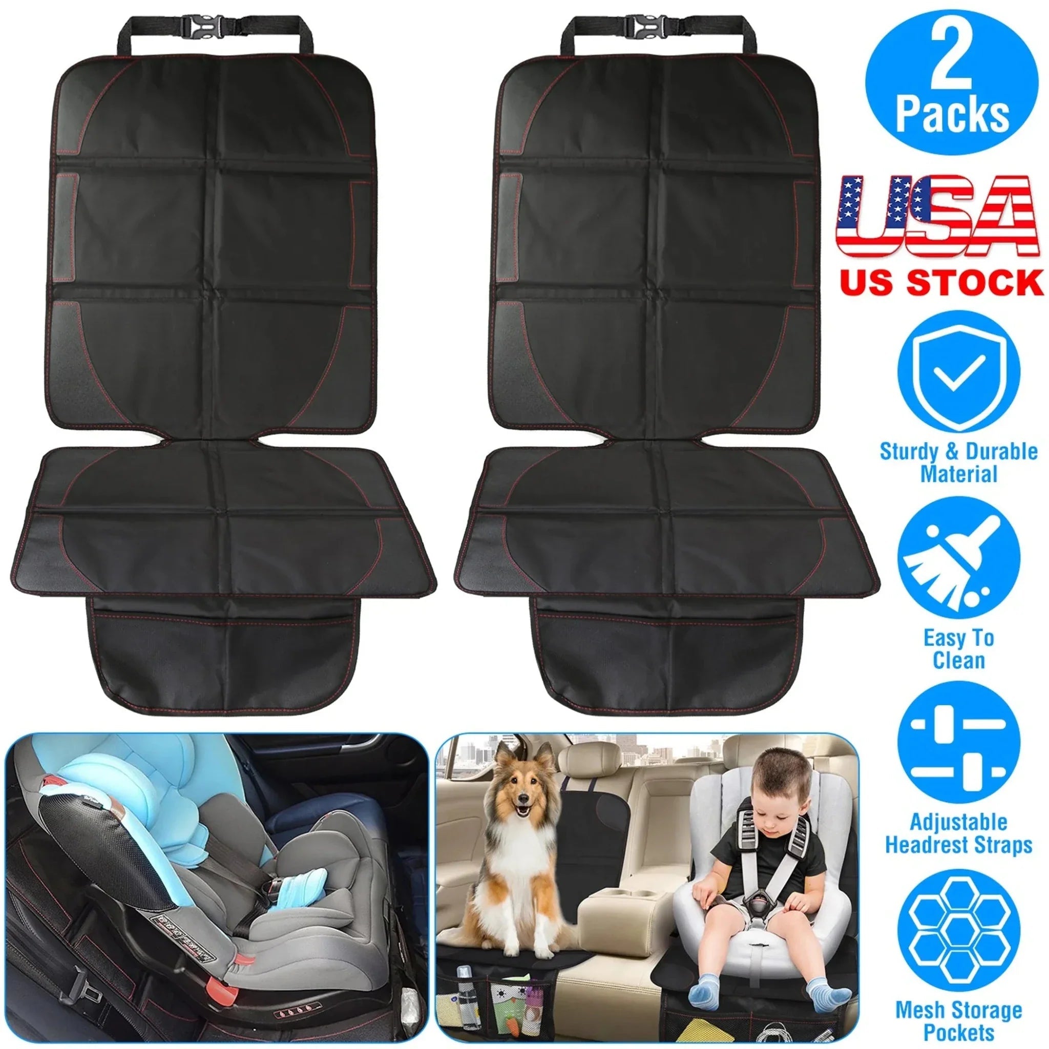 2 Packs Car Seat Protector Cushion Mat Pad - Clinch River Fishing USA