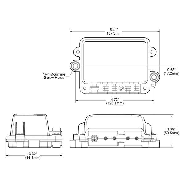 Blue Seas BusBar H2O 4 Gang Common Bus w/cvr